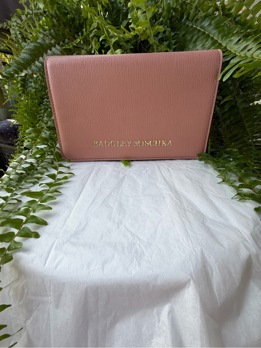 Badgley Mischka Rose Pink Vegan Leather crossbody/shoulder bag NWT
